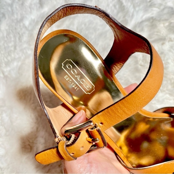 Coach Women's Tan Sandals - Picture 1 of 5